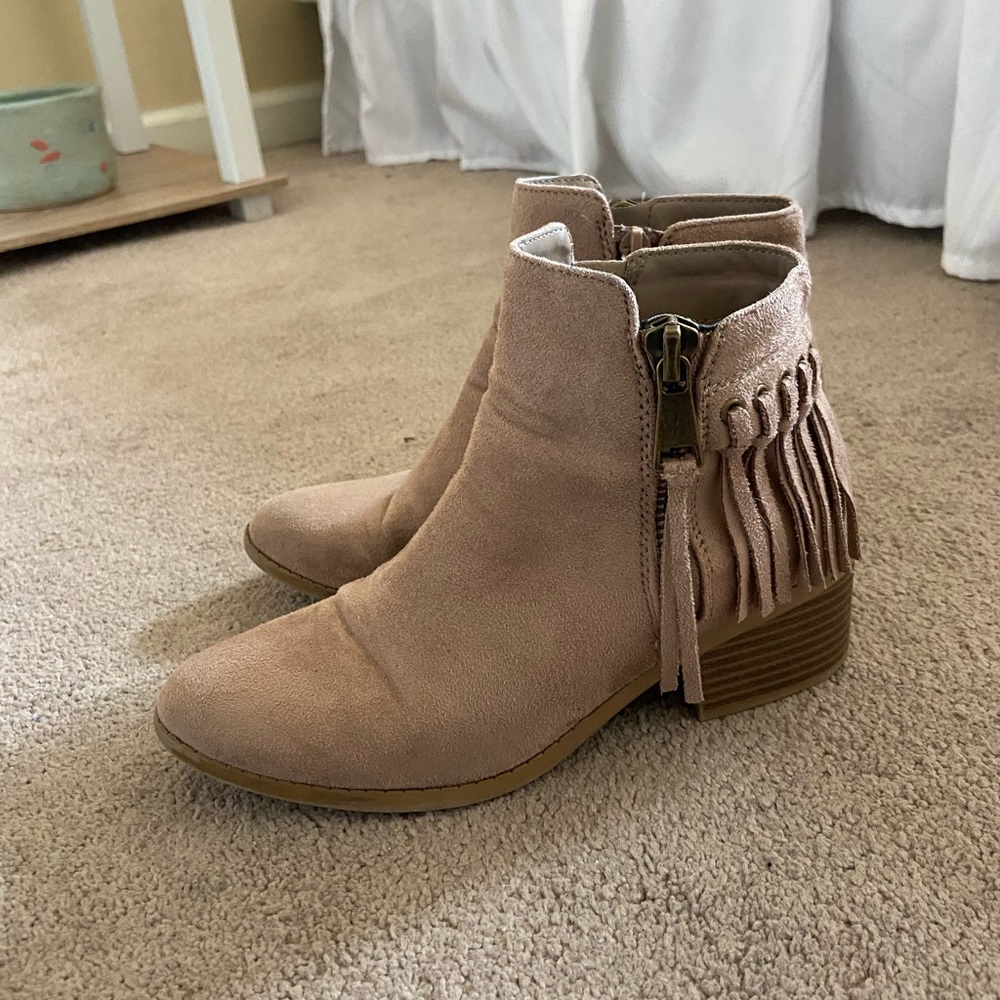 Fringe booties